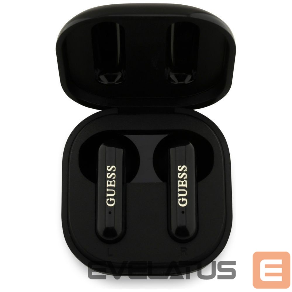 Bezvadu austiņas Guess Wireless earphones TWS Guess 4G Metal Logo black