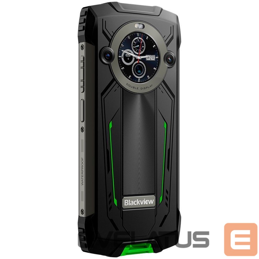 Viedtālrunis Blackview Rugged BV8200 LTE 6.5-inch FHD+IPS 1080x2400 120Hz Corning 3th + 1.3-inch 360x360 12+256GB MT8781 Octa-core 2.2GHz 8800mAh NO Charger CAM Front 32MP Rear 50+13MP IP68/IP69K/MIL-STD-810H NFC Fingerprint Green