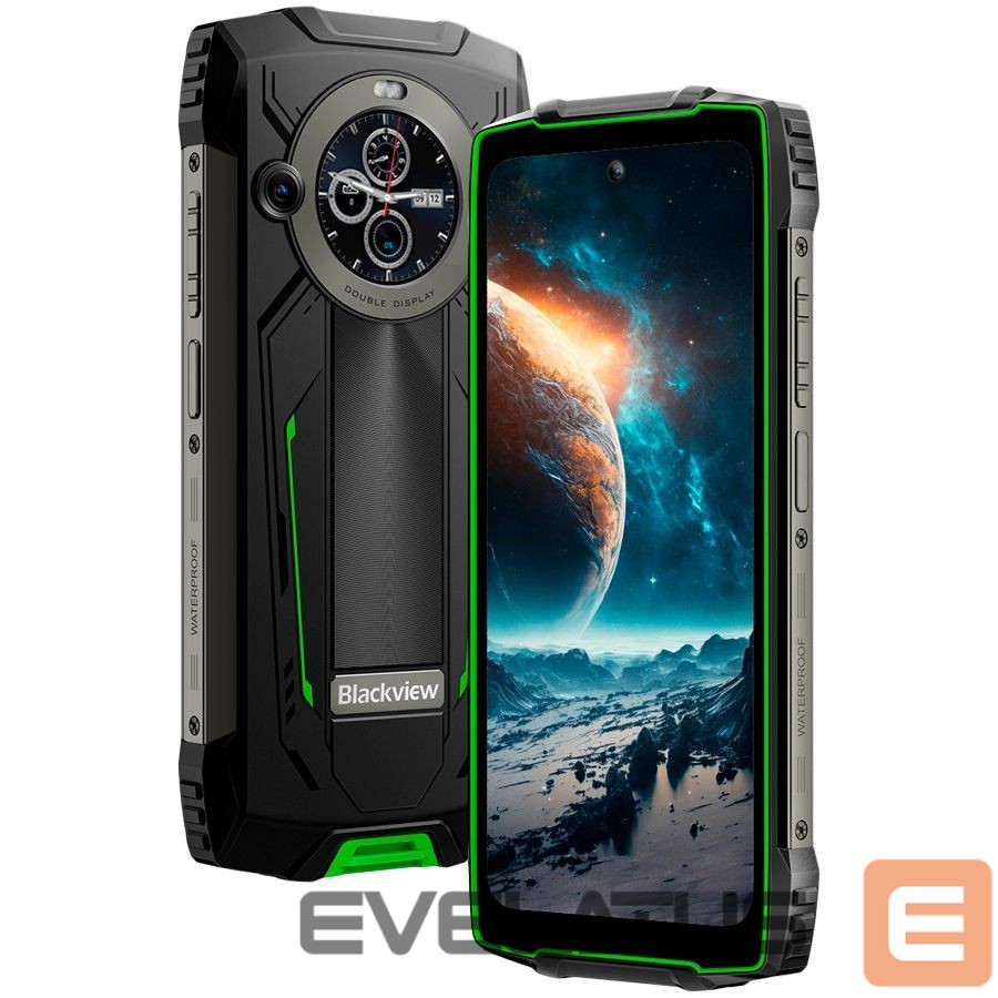 Viedtālrunis Blackview Rugged BV8200 LTE 6.5-inch FHD+IPS 1080x2400 120Hz Corning 3th + 1.3-inch 360x360 12+256GB MT8781 Octa-core 2.2GHz 8800mAh NO Charger CAM Front 32MP Rear 50+13MP IP68/IP69K/MIL-STD-810H NFC Fingerprint Green