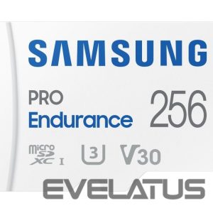 Atmiņas kartes Samsung  PRO Endurance MB-MJ256KA/EU 256 GB, MicroSD Memory Card, Flash memory class U3, V30, Class 10, SD adapter 