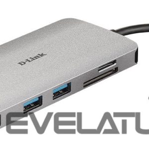 Rūteris D-link  8-in-1 USB-C Hub with HDMI/Ethernet/Card Reader/Power Delivery DUB-M810	 0.15 m 