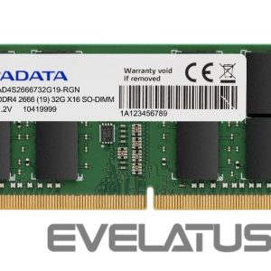 Operatīv atmiņa DDR4 ADATA  Premier DDR4 RAM 8 GB, SO-DIMM, 2666 MHz, Notebook, Registered No, ECC No 