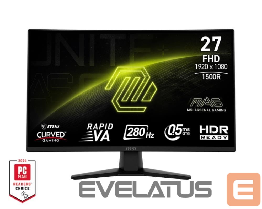Monitors MSI LCD Monitor||MAG 274CXF|27"|Gaming/Curved|Tilt|Matte|Panel VA|1920x1080|16:9|280 Hz|0.5 ms|Colour Black|MAG274CXF