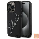 Citas preces Karl Lagerfeld  Karl Lagerfeld 3D Rubber Signature Case for iPhone 15 Pro - Black 