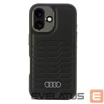 Citas preces Audi  Audi Synthetic Leather MagSafe iPhone 16 6.1" black/black hardcase AU-TPUPCMIP16-GT/D3-BK 