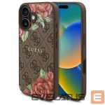 Citas preces Guess  Guess GUHMP16SP4ROPEMCW iPhone 16 6.1" brown/brown hardcase 4G Flowers Print MagSafe 