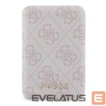 Citas preces Guess  Guess Powerbank inductive 15W GUPB5FP4EMGP 5000mAh pink/pink 4G Leather Metal Logo MagSafe 