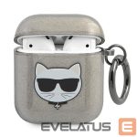 Citas preces Karl Lagerfeld  Karl Lagerfeld KLA2UCHGK AirPods 1/2 cover black/black Glitter Choupette 