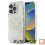 Citas preces Karl Lagerfeld  Karl Lagerfeld KLHCP16XHKHDCELT iPhone 16 Pro Max 6.9" transparent hardcase IML Rhinestones Karl Head 