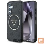 Citas preces Guess  Guess 4G Glitter Triangle Buttons MagSafe Case for Samsung Galaxy S25 Plus Black 