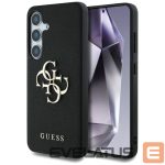 Citas preces Guess  Guess Grained Big 4G Logo Small Classic Logo case for Samsung Galaxy S25 Plus black 
