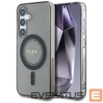 Citas preces Guess  Guess Rhinestones Printed Classic Logo MagSafe Samsung Galaxy S25 case black 