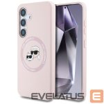 Citas preces Karl Lagerfeld  Karl Lagerfeld Silicone Double Heads And Circle MagSafe Samsung Galaxy S25 Plus Case Pink 