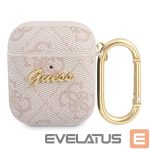 Citas preces Guess  Guess 4G Script Metal Collection Case for AirPods 1 / 2 - Pink 