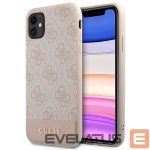 Citas preces Guess  Guess 4G Stripe Collection Case for iPhone 11 / Xr 6.1" - Pink 