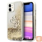 Citas preces Guess  Guess 4G Big Liquid Glitter case for iPhone 11 6.1" / Xr - gold 