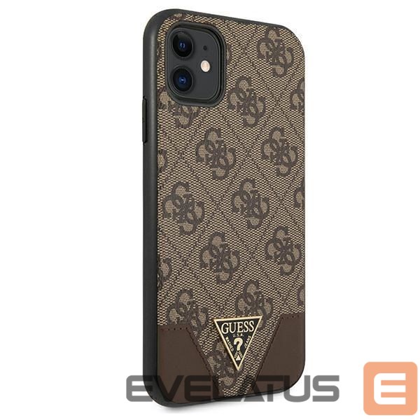 Citas preces Guess Guess 4G Triangle Collection case for iPhone 11 6.1" / Xr 6.1" - brown