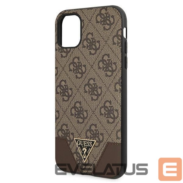 Citas preces Guess Guess 4G Triangle Collection case for iPhone 11 6.1" / Xr 6.1" - brown