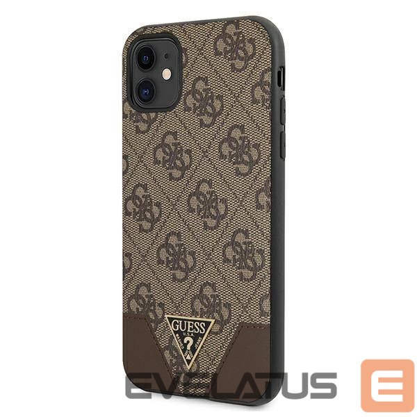Citas preces Guess Guess 4G Triangle Collection case for iPhone 11 6.1" / Xr 6.1" - brown
