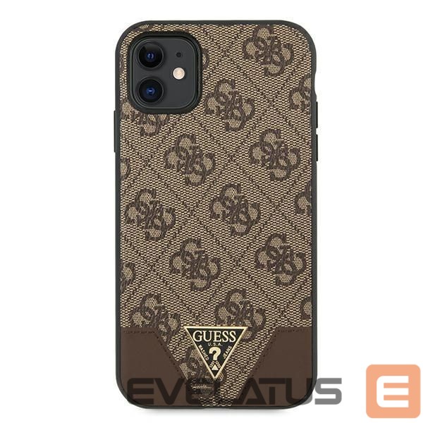 Citas preces Guess Guess 4G Triangle Collection case for iPhone 11 6.1" / Xr 6.1" - brown