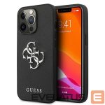 Citas preces Guess  Guess Saffiano 4G Metal Logo case for iPhone 13 Pro / 13 6.1" - black 