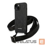 Citas preces Karl Lagerfeld  Karl Lagerfeld Monogram Plaque Logo Strap Case for iPhone 14 / 15 / 13 6.1" - Black 
