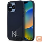 Citas preces Karl Lagerfeld  Karl Lagerfeld Silicone Shadow Metal Initial MagSafe Case for iPhone 15 Pro Black 