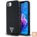 Citas preces Guess  Guess Grained Triangle MagSafe case for iPhone 16e - black 