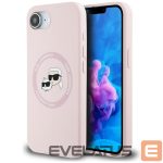 Citas preces Karl Lagerfeld  Karl Lagerfeld Silicone Karl&Choupette Heads MagSafe iPhone 16e Case - Pink 
