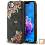 Citas preces Guess  Guess 4G Flowers Print MagSafe case for iPhone 16e - black 
