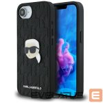 Citas preces Karl Lagerfeld  Karl Lagerfeld Monogram Karl Head Pin iPhone 16e Case - Black 