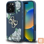 Citas preces Guess  Guess Grained Roses Big 4G logo case for iPhone 16 Pro Max - blue 