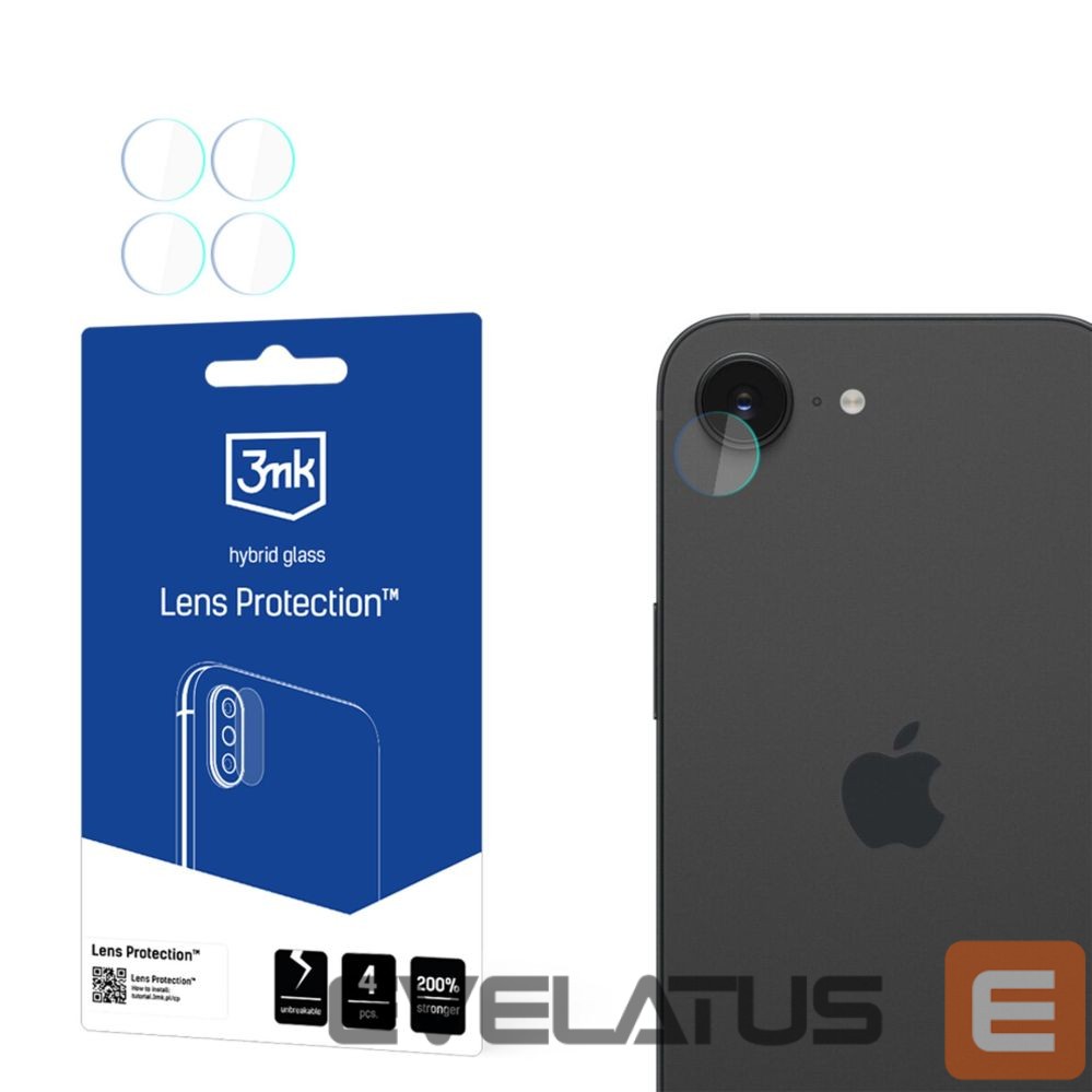 Citas preces 3MK 3mk Lens Protection Hybrid Glass for Apple iPhone 16E Camera Lens