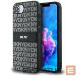 Citas preces DKNY  DKNY Repeat Texture Pattern with Tonal Stripe case for iPhone 16e - black 