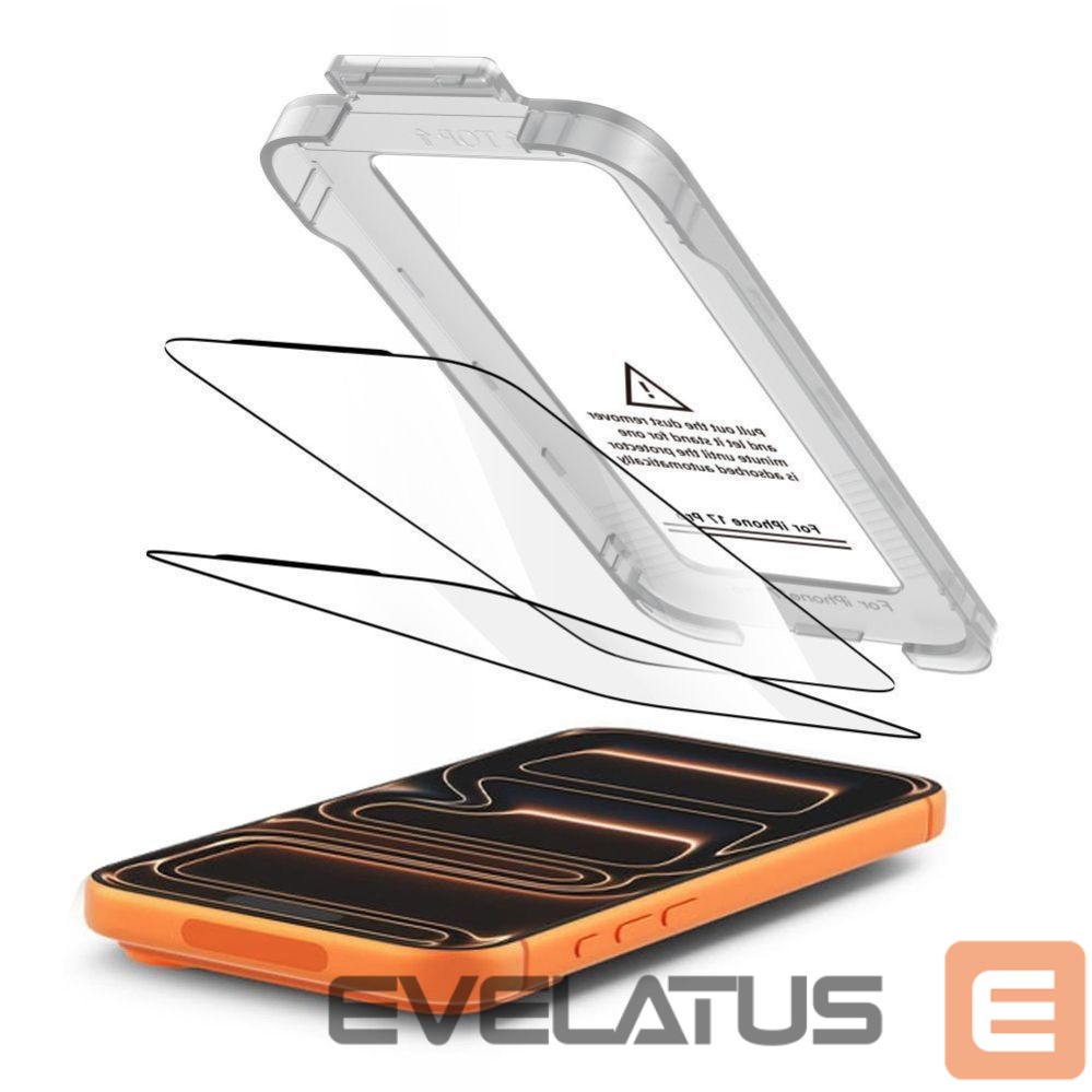 Citas preces Tech-Protect Tech-Protect Quick Set+ 2-pack tempered glass for iPhone 17 Pro Max - black
