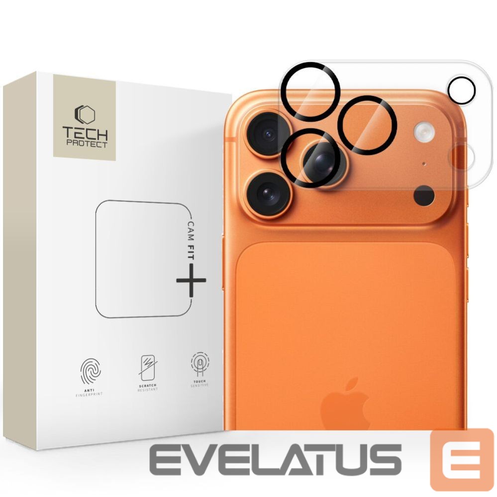 Citas preces Tech-Protect Tech-Protect Cam Fit+ Camera Cover for iPhone 17 Pro Max - Clear
