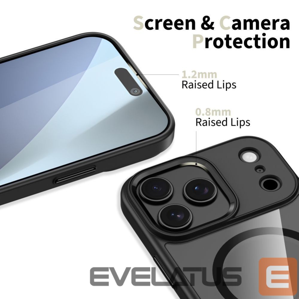Citas preces Tech-Protect Tech-Protect MagMat MagSafe Case for iPhone 17 Pro Max - Clear Black