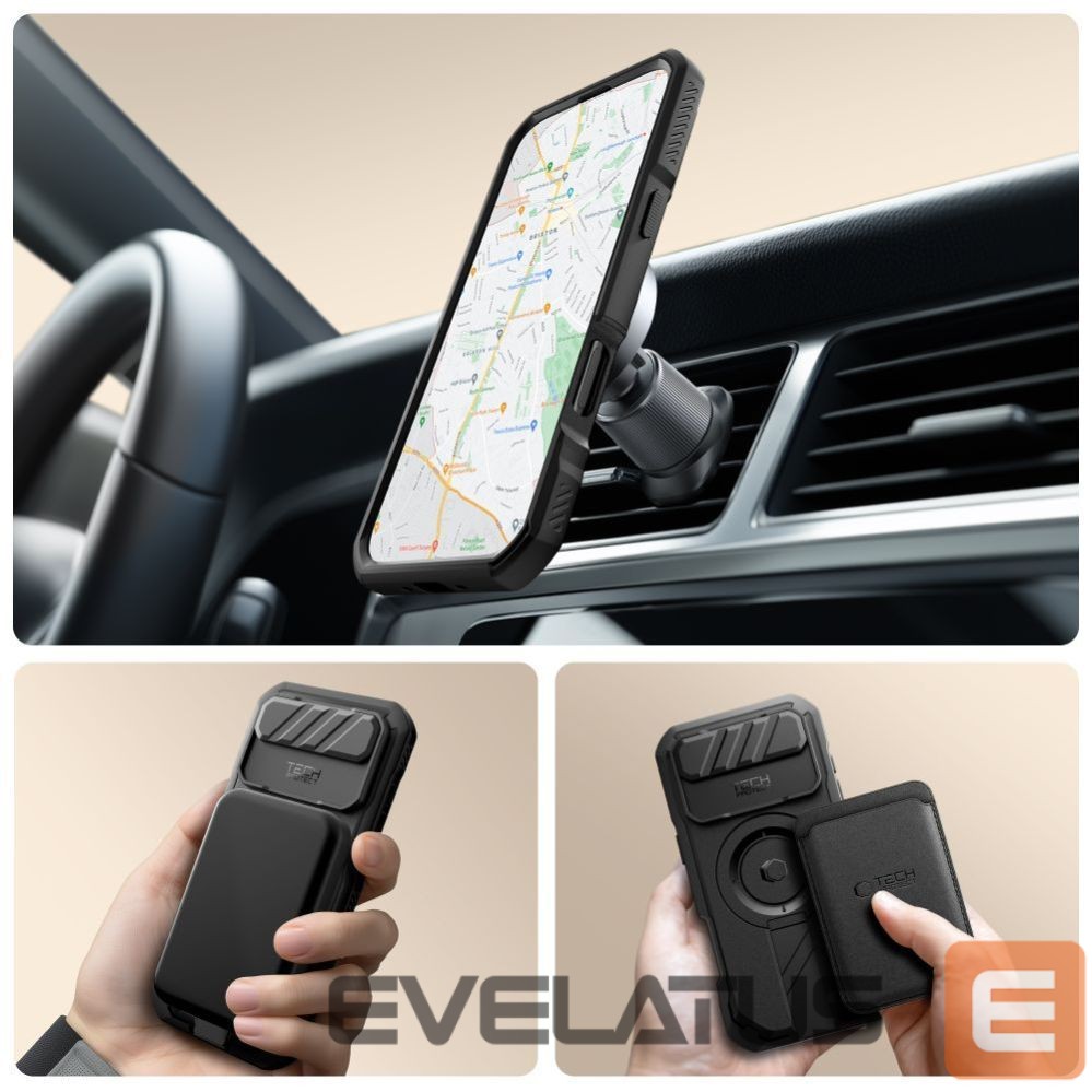 Citas preces Tech-Protect Tech-Protect Kevlar MagSafe Case for iPhone 17 Air - Black