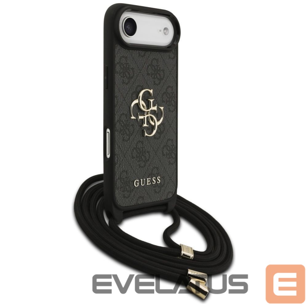 Citas preces Guess Guess 4G Big Logo Cord Stap Crossbody Case for iPhone Air - Black