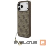 Citas preces Guess  Guess 4G Charms Collection MagSafe case for iPhone 17 Pro Max - brown 