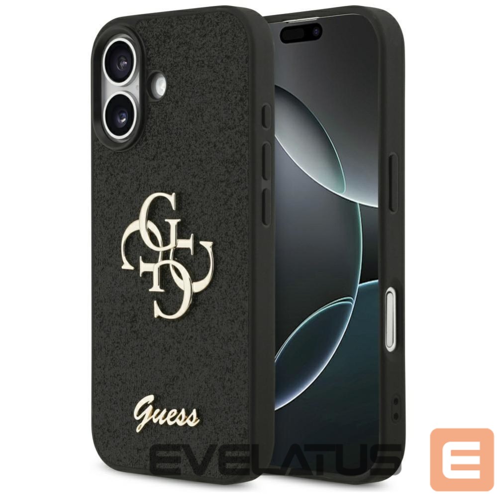 Citas preces Guess Guess Fixed Glitter Big 4G case for iPhone 17 - black