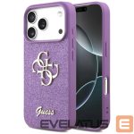 Citas preces Guess  Guess Fixed Glitter Big 4G case for iPhone 17 Pro - purple 