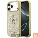 Citas preces Guess  Guess Fixed Glitter Big 4G case for iPhone 17 Pro Max - gold 
