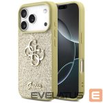 Citas preces Guess  Guess Fixed Glitter Big 4G case for iPhone 17 Pro - gold 