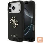 Citas preces Guess  Guess Grained Big 4G & Classic Logo case for iPhone 17 Pro - black 