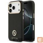 Citas preces Guess  Guess Grained Strass Logo MagSafe case for iPhone 17 Pro - black 
