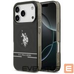 Citas preces U.S. Polo PU  US Polo DH and Bottom Stripe Logo MagSafe Case for iPhone 17 Pro - Black 