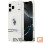 Citas preces U.S. Polo PU  US Polo DH and Bottom Stripe Logo MagSafe Case for iPhone 17 Pro Max - White 