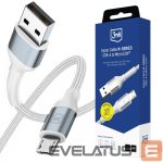 Citas preces 3MK  3mk Hyper Cable N-SERIES USB-A / MicroUSB 1m 5V/2.4A 12W / white 