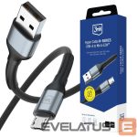 Citas preces 3MK  3mk Hyper Cable N-SERIES USB-A / MicroUSB 1m 5V/2.4A 12W / black 